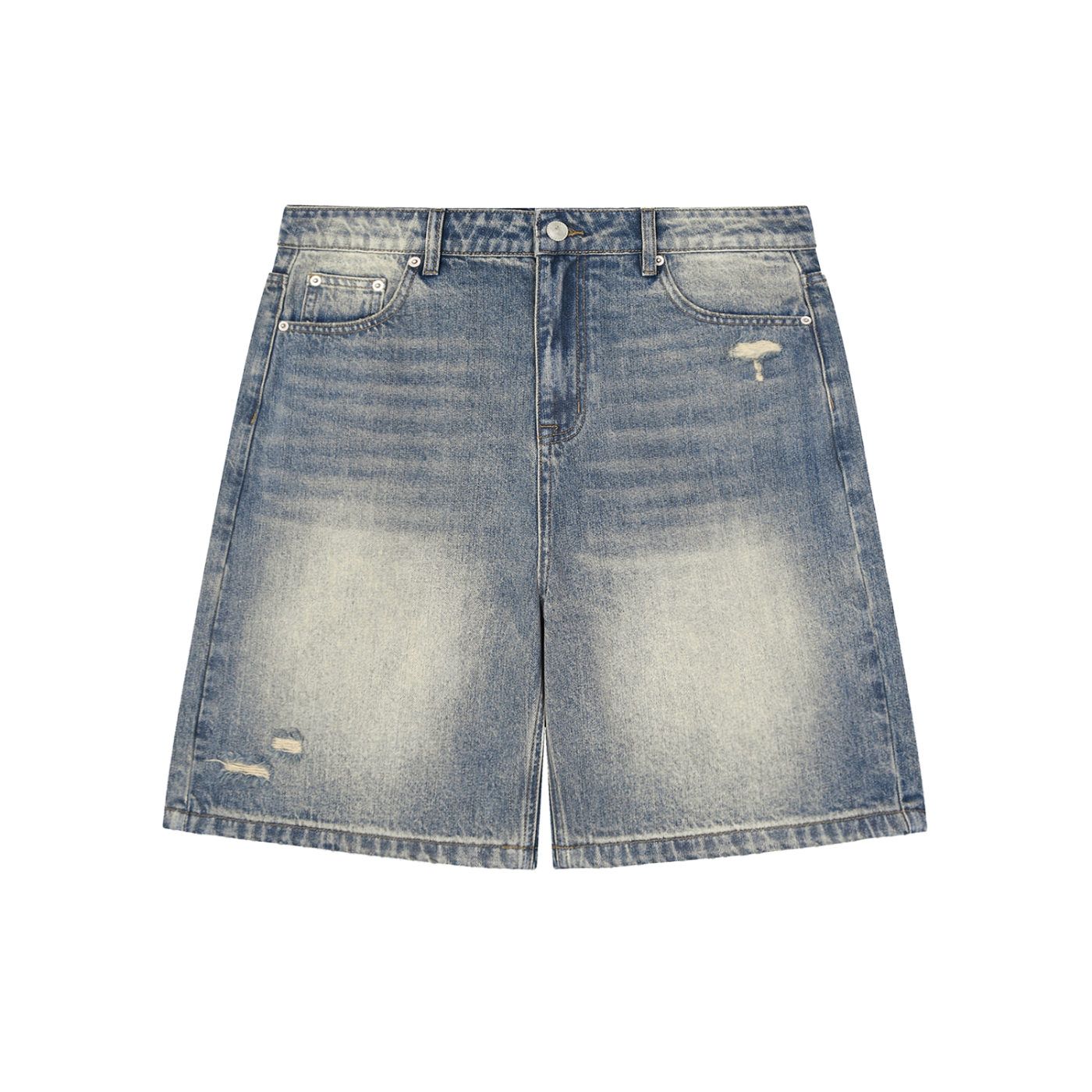 Faded Distressed Baggy Denim Shorts — Eaton Brothers — Ruff Hydes