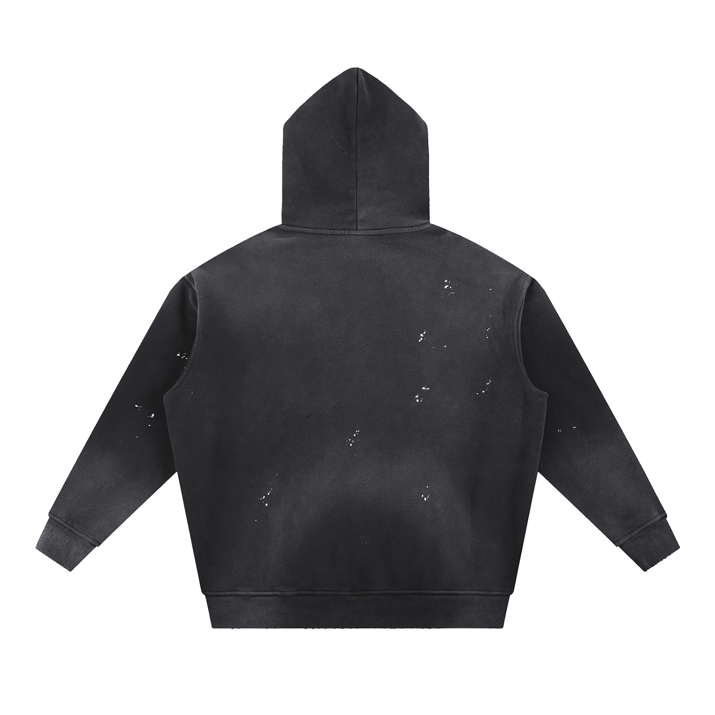 Vintage Washed Frayed Fleece Hoodie (WORK PRINT)