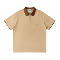 Contrast Collar Raglan Polo Shirt- EB Monogram