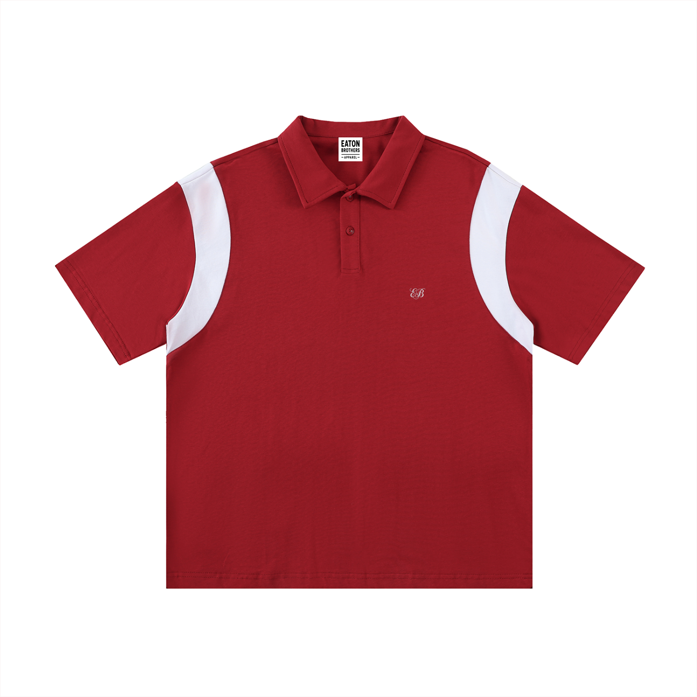 Contrast Panel Cotton Polo Shirt II — EB Monogram | Eaton Brothers