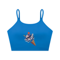 Spaghetti Strap Yoga Sports Bra (ABSTACT ICE CREAM CONE PRINT)