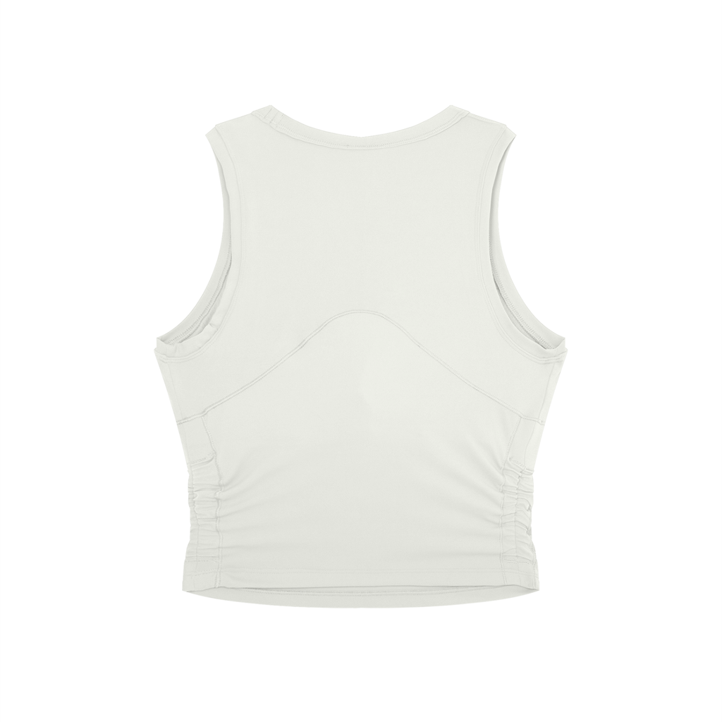 Women’s Crewneck Yoga Tank Top (BEIGE)