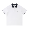 Contrast Collar Raglan Polo Shirt- EB Monogram