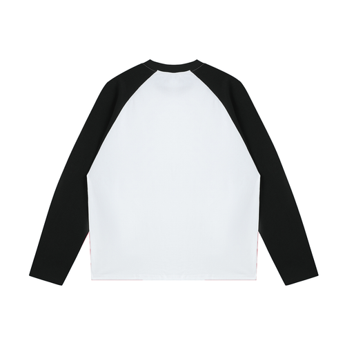 Color-Blocked Raglan Long-Sleeve T-Shirt (EB logo print)