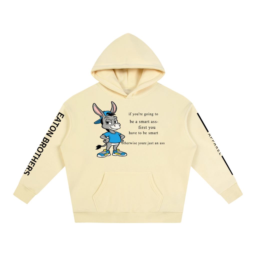 Oversize Fleeced Hoodie — Funny Donkey Design