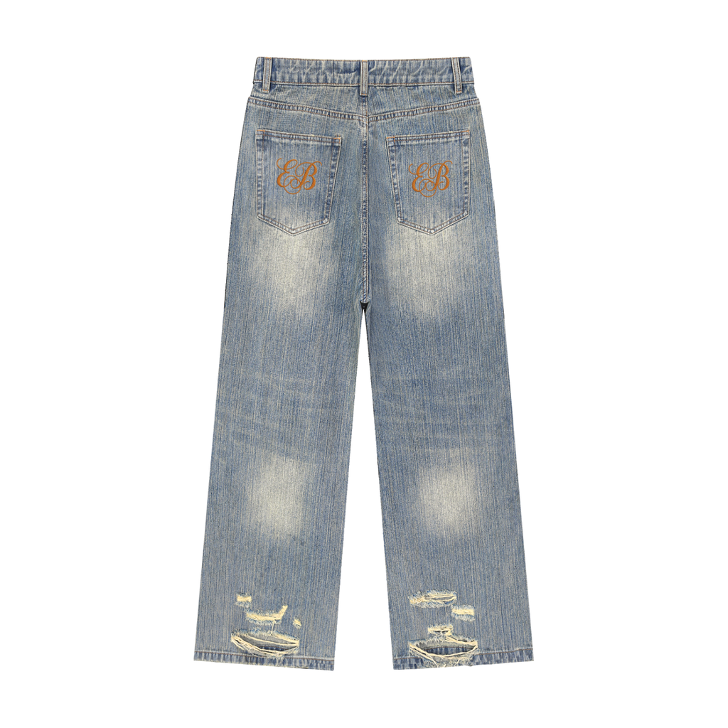 Vintage Wash Distressed Denim Jeans — Eaton Brothers — Ruff Hydes