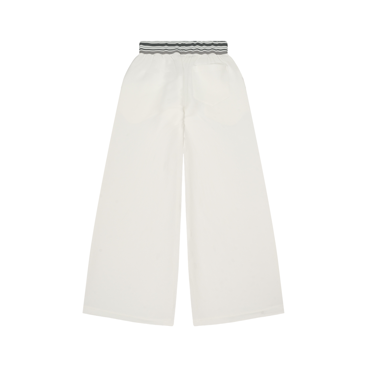 Striped Waist Wide Leg Pants (WHITE)