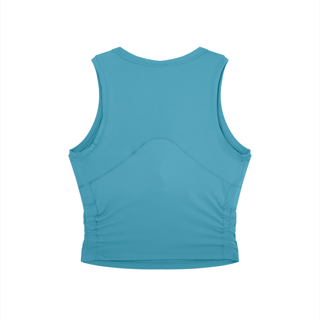 Women’s Crewneck Yoga Tank Top (LAKE BLUE)