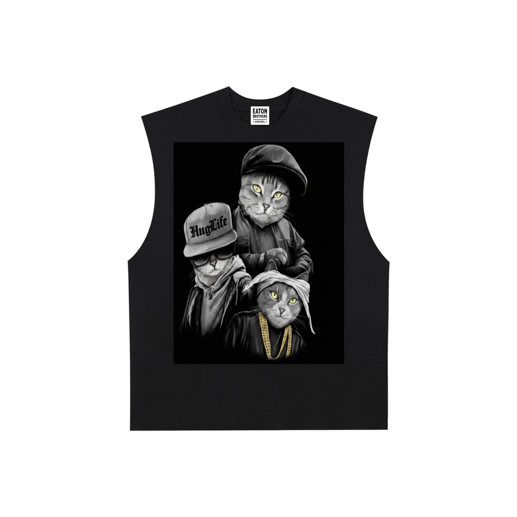 Raw Edge Cotton Tank Top