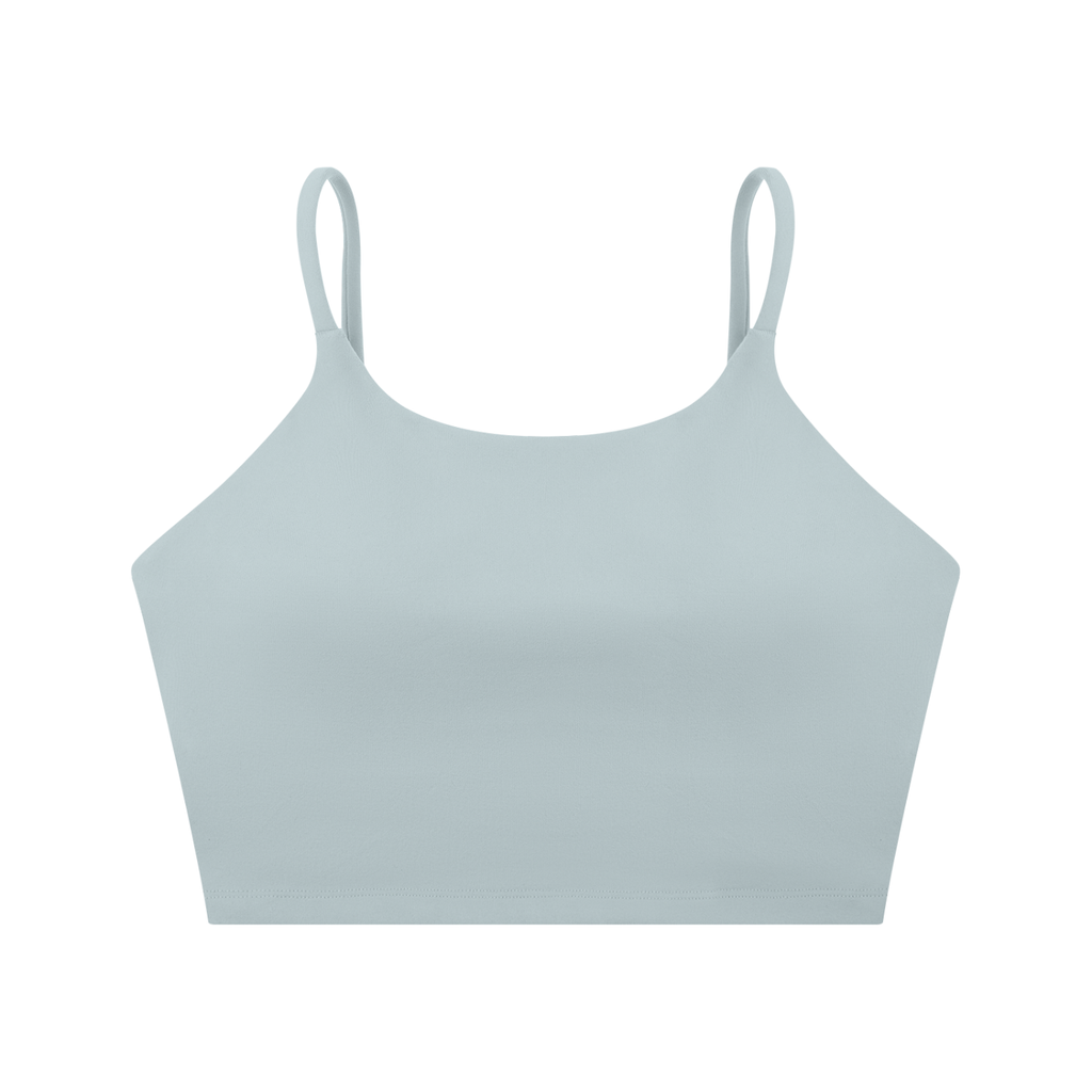 Spaghetti Strap Yoga Sports Bra (HAZE BLUE)