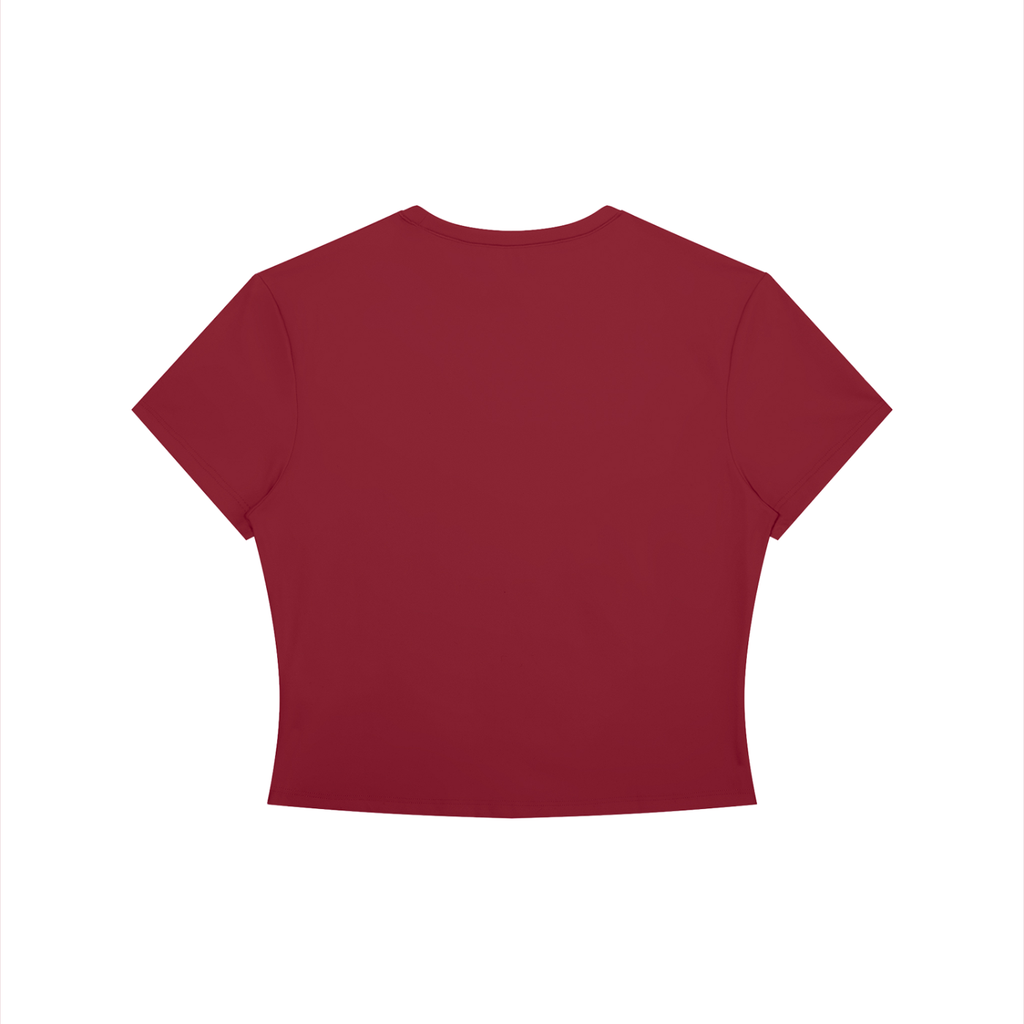 Women's Crewneck Crop T-Shirt (FLORAL PRINT)