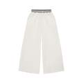 Striped Waist Wide Leg Pants (WHITE)