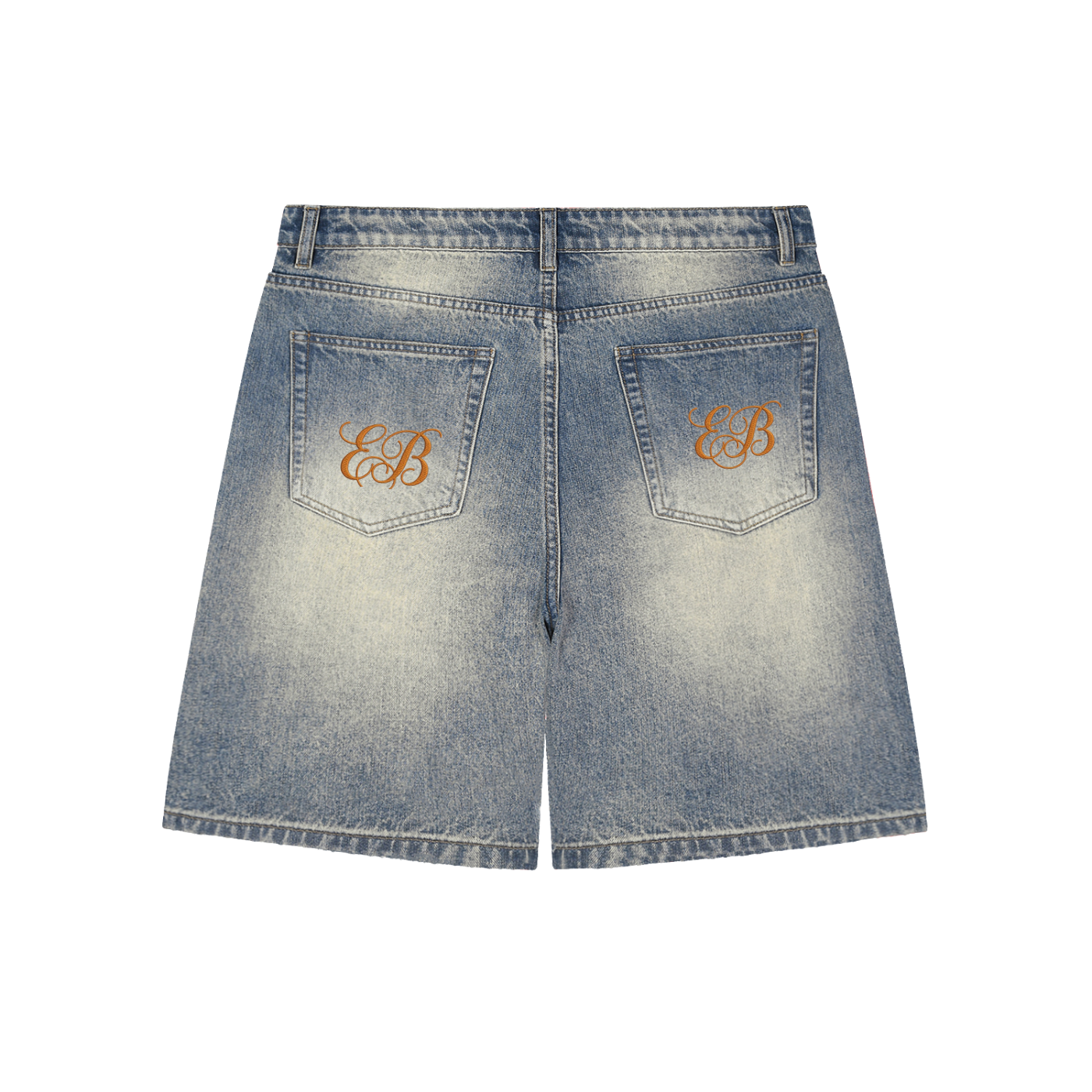 Faded Distressed Baggy Denim Shorts — Eaton Brothers — Ruff Hydes