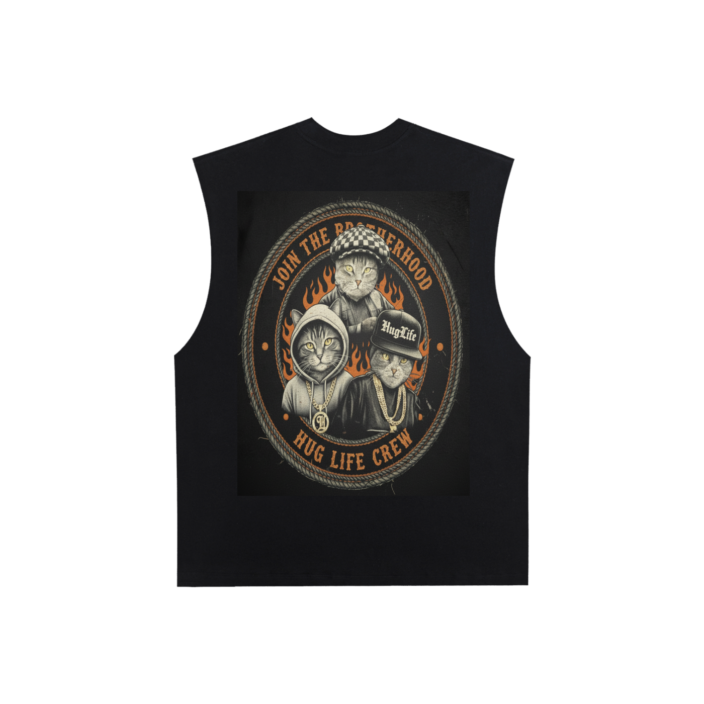 Raw Edge Cotton Tank Top