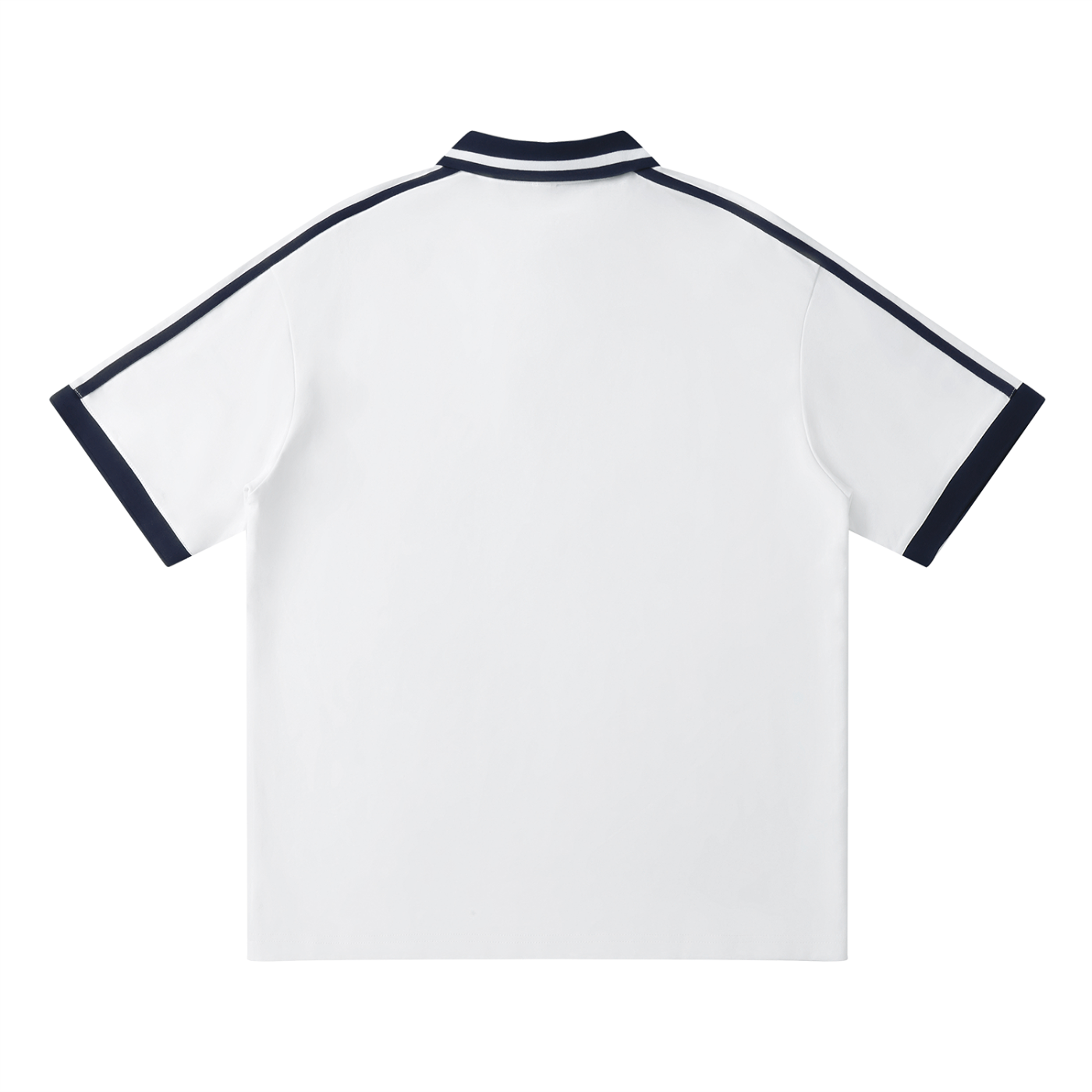 Unisex Contrast Piping Polo Shirt- EB Monogram
