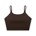 Spaghetti Strap Yoga Sports Bra (COFFEE)