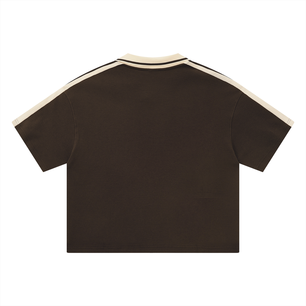Unisex Color Block Polo Shirt- EB Monogram