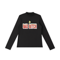 Essential Mock Neck Long Sleeve T-Shirt (Bad bitch PRINT)