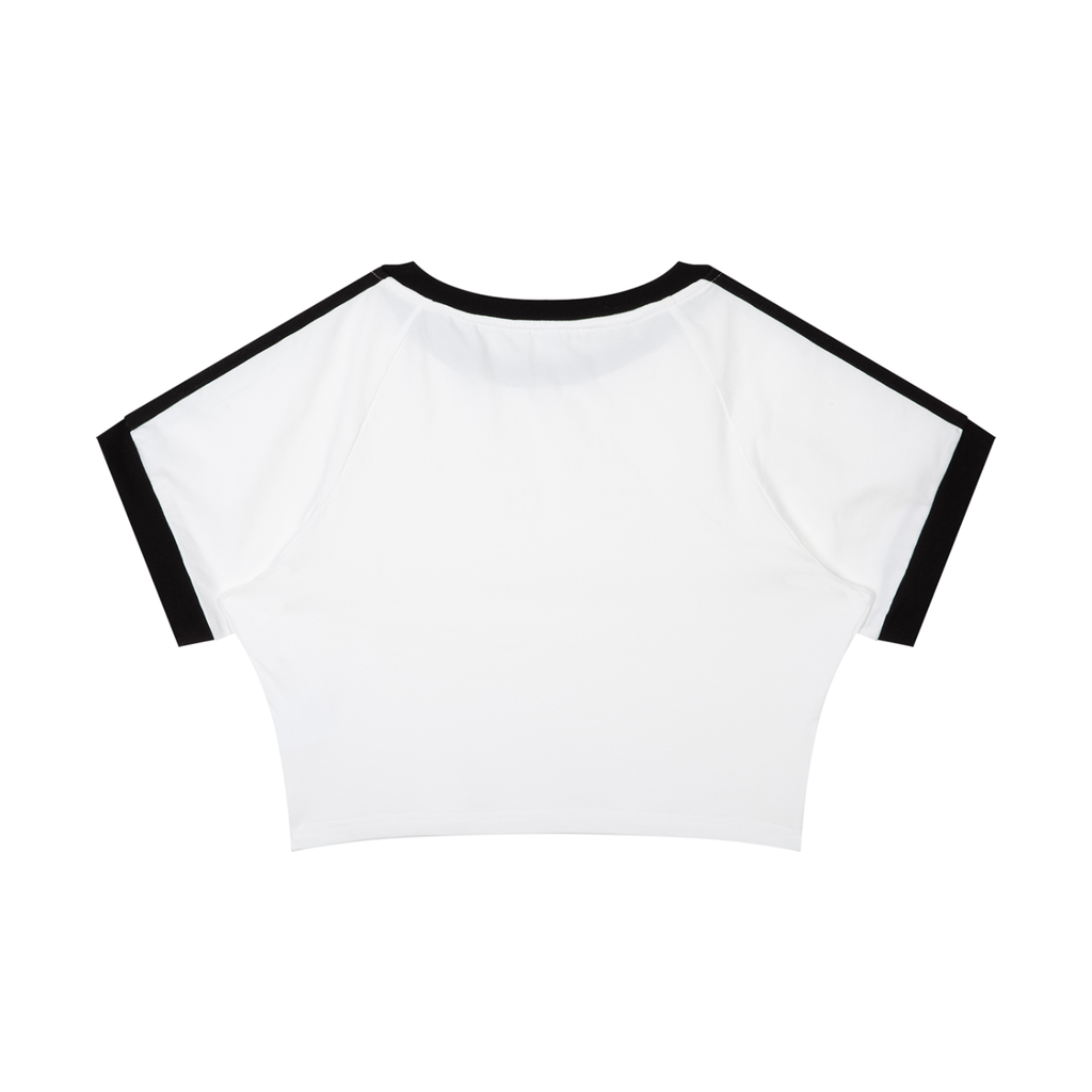 Women's Raglan Crop T-Shirt — Funny Donkey Design