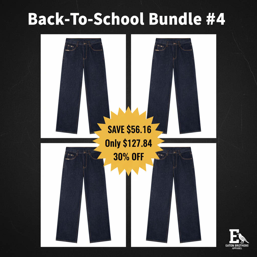 Eaton Brothers Back-To-School Bundle #4 - 4 Ruff-Hydes Denim Jeans collage