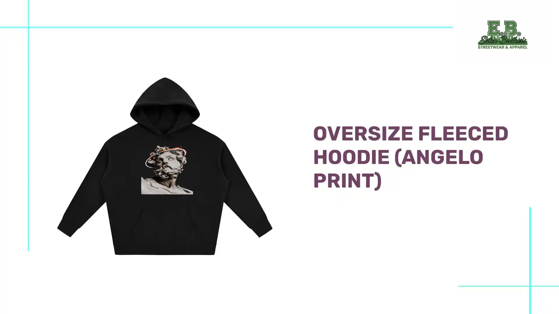 Oversize Fleeced Hoodie (ANGELO PRINT) by@Outfy